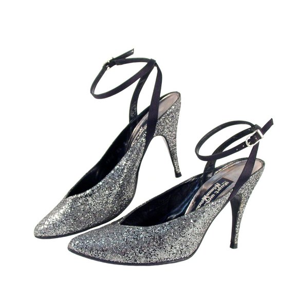 STUART WEITZMAN Neiman Marcus Vintage Glitter Heel - Picture 4 of 8